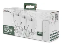 Entac IR Steckdoseadapter Ferngesteuert, 3er Set weiß
