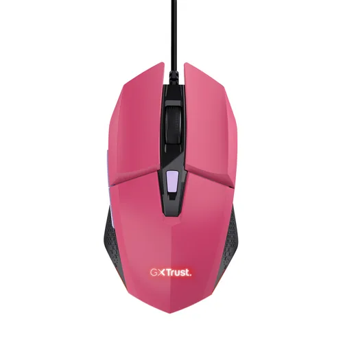 Trust Gaming-Maus GXT 109P FELOX - Maus Features: Umschaltbare DPI-Auflösung - Beleuchtung - Bedienungsseite: Universal - Detailfarbe: Pink - Gewicht: 102 g - Verbindungsart: Verkabelt - Schnittstelle: USB-A