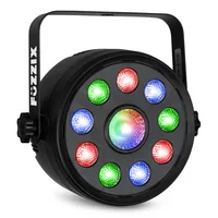 Fuzzix Scheinwerfer PLF15 Party LED Par 9x 2W RGB 1x 6W RGB DMX - Typ: PAR Bar - Leuchtmittel: LED - Ausstattung: DMX-fähig - Farbwechsler - Inkl. Fernbedienung
