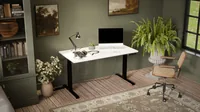 Desk with electric height adjustment MOON LONG 150x80x72-120 black/white