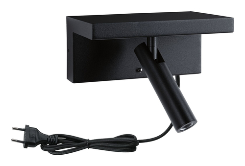 Paulmann Wandleuchte 3-Step-Dim Jerik USB C Schwarz - Leuchten Kategorie: Wandleuchte - Betriebsart: Netzbetrieb - Lampensockel: LED fest verbaut - Farbtemperatur Kelvin: 3000 K - Dimmbar: dimmbar - Farbwiedergabeindex CRI: 80