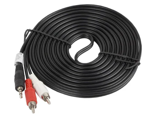 LANBERG Minijack 3.5mmM 3 PIN->2x RCACINCHM Kabel 5,0m