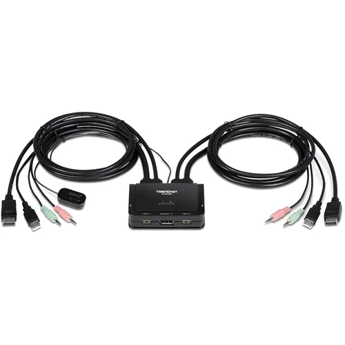 TRENDnet KVM Switch 2-Port Kit 4K DisplayPort