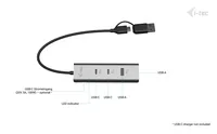 I-TEC Universal Charging Metal HUB 2x USB-C 3.2 Gen.1 + 2x USB-A 3.2 Gen.1 1x USB-C PD 85W