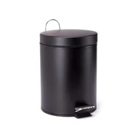 MSV 3700703902652 trash can 3 L Round Stainless steel Black