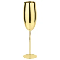 Paderno Sektglas 270 ml, 1 Stück, Gold  - Material: Edelstahl - Höhe: 25.5 cm - 5 cm - Volumen: 270 ml - Glas Typ: Sektglas - Verpackungseinheit: 1 Stück - Detailfarbe: Gold