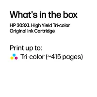 HP 303XL High Yield Tri-color Original Ink Cartridge cartuccia d'inchiostro 1 pz Alto Ciano, Magenta, Giallo