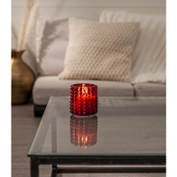 Star Trading LED-Kerze Flamme Dotty, Rot, 9.5 cm - Betriebsart: Batteriebetrieb - Fernbedienung: Nein - Aussenanwendung: Nein - Höhe: 9.5 cm - Timerfunktion: Ja - Set: Nein