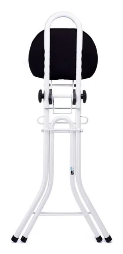 MSV Bügelstuhl Weiss - Breite: 43 cm - Höhe: 97 cm - Tiefe: 620 mm - Material: Stahl