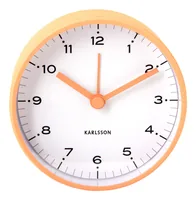 KARLSSON Klassischer Wecker Circus Rings Peach orange - Funktionen: Weckfunktion - Ausstattung: Zeit - Hintergrundbeleuchtung - Displaytyp: Kein Display - Detailfarbe: Hellorange - Funksignal: Nein - Betriebsart: Batteriebetrieb
