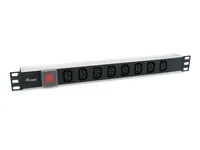 Equip 19 Steckdosenleiste IEC320 C14->8xIEC C13Switch Alu.