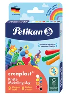 Pelikan Knetmasse Creaplast 8 Farben - Themenwelt: Knetset - Produkttyp: Knete - Altersempfehlung ab: 3 Jahren - Detailfarbe: Blau - Gelb - Grün - Orange - Rot - Schwarz - Weiss - Materialeigenschaften: Formbar - Set: Ja