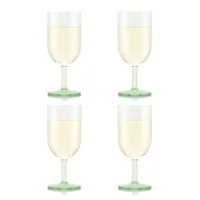 Bodum Outdoor-Weinglas Oktett 230 ml, Grün, 4 Stück - Produkttyp: Weinglas - Material: Kunststoff - Biologisch abbaubar: Nein - Nachhaltigkeit: Nicht angegeben - Set: Ja - Zusammenklappbar: Nein