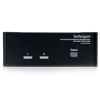 StarTech.com 2 Port DVI VGA Dual Monitor KVM Switch USB with Audio & USB 2.0 Hub - TAA