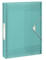 Esselte Gummibandmappe COLOUR‘ICE 40 mm Blau - Typ: Gummibandmappe - Ausstattung: Selbstklebendes Rückenschild - Detailfarbe: Blau - Material: Polypropylen (PP)