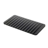 Yamazaki Abtropfmatte Flow Schwarz - Tiefe: 20 cm - Breite: 38 cm - Detailfarbe: Schwarz - Geschirrhalterung: Keine Halterung - Höhe: 1.2 cm - Produkttyp: Abtropfmatte