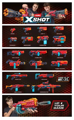 XSHOT Excel Kickback Blaster (8 Darts) ZURU