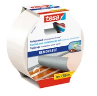 tesa Verlegeband rückstandsfrei 50 mm x 10 m, Transparent - Breite: 50 mm - Länge: 10 m - Art: Doppelseitiges Klebeband - Klebehaftung: Beidseitig - Detailfarbe: Transparent