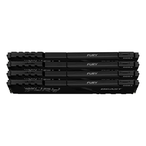 KINGSTON Memory 64GB -  3600MHz -  DDR4 -  CL18 -  DIMM -  Kit of 4 -  FURY Beast -  Black