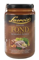 Lacroix Geflügel-Fond 400 ml - Produkttyp: Fleischbouillon - Nährwertangabe pro: 100 g - Energiegehalt (in kj): 28 KJ - Energiegehalt (in kcal): 7 Kcal - Fett: 0.1 g - Gesättigte Fettsäuren: 0 g