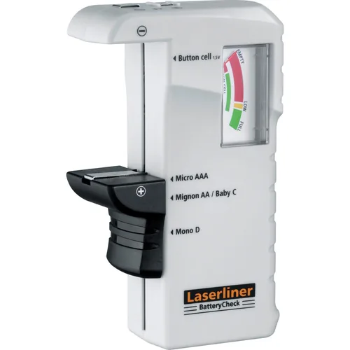 Laserliner Batterietester BatteryCheck - Batterietyp: 6LP3146 / 9V E-Block / 9V - Knopfzelle - LR03 / AAA / Micro - LR14 / C / Baby - LR20 / D / Mono - LR6 / AA / Mignon - Zubehörtyp: Prüfgerät