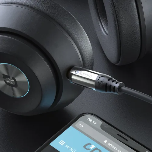 sonero Audio-Kabel 6.3 mm Klinke - 3.5 mm Klinke 0.25 m - Kabeltyp: Adapterkabel - Audioanschluss Seite A: 6.3 mm Klinke - Audiokanäle: Stereo - Audioanschluss Seite B: 3.5 mm Klinke - Detailfarbe: Schwarz - Länge: 0.25 m