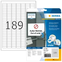 HERMA Etiketten A4 weiß 25,4x10 mm ablösbar Papier 4725 St.