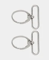 lalana Anhänger mit Karabiner 50 x 45 mm, 2 Stück - Detailfarbe: Silber