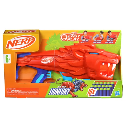NERF Junior Wild Lionfury - Waffentyp: Gewehr - Altersempfehlung ab: 6 Jahren - Geschossart: Dart - Motorisierter Dartabschuss: Nein