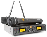 Power Dynamics PD782 - Wandlerprinzip: Dynamisch - Richtcharakteristik: Niere - Bauweise: Empfänger - Handsender - Anschlüsse: XLR - 6.3 mm Klinke - Signalverarbeitung: Analog - Betriebsart: Batteriebetrieb - Netzbetrieb