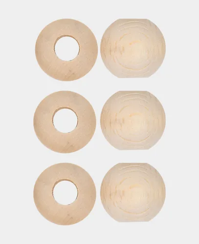 lalana Holzperlen Hölzerne Perlen 25 mm, 6 Stück - Material: Holz - Produkttyp: Holzperlen