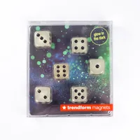 Trendform Magnete Poker Glow 6 Stück, Schwarz/Weiss - Detailfarbe: Schwarz - Weiss - Haftkraft: Stark haftend