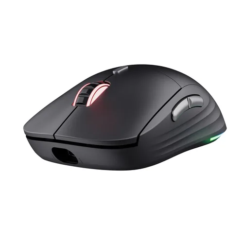 Trust Gaming-Maus GXT 926 Redex II - Maus Features: Seitliche Zusatztasten - Beleuchtung - Programmierbare Tasten - Bedienungsseite: Rechtshänder - Detailfarbe: Schwarz - Gewicht: 99 g - Verbindungsart: Kabellos - Schnittstelle: USB-C