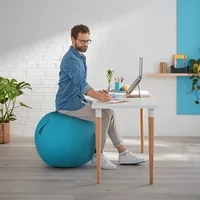 Leitz Sitzball Ergo Cosy Active Blau - Material: Polyester - Belastbarkeit: 100 kg - Sitzhöhe: 65 cm