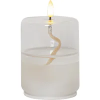 Star Trading LED-Kerze Flamme Float, Ø 8 x 13 cm, Transparent - Betriebsart: Batteriebetrieb - Fernbedienung: Nein - Aussenanwendung: Nein - Höhe: 13 cm - Timerfunktion: Ja - Set: Nein