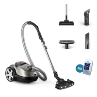 Philips Bodenstaubsauger XD8152/12 Silber - Staubsauger Typ: Bodenstaubsauger - Motorleistung: 900 W - Detailfarbe: Silber - Beutellos: Nein - Staubbehältervolumen: 4 l - Nasswischfunktion: Nein