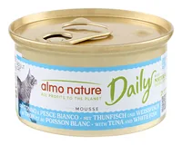 Almo Nature Nassfutter Daily Mousse mit Thunfisch und Kabeljau 85g - Tierbedürfnis: Kein besonderes Bedürfnis - Geschmacksrichtung: Fisch - Zertifikate: Keine Zertifizierung - Fleischsorte: Thunfisch - Kabeljau - Packungsgrösse: 85 g - Futtereigenschaft: 