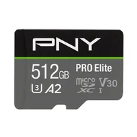 PNY micro-SDXC Pro Elite 512GB P-SDUX512U3100PRO-GE UHS-I U3 A2 & adapter
