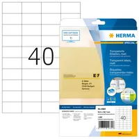 HERMA Labels transparent matt A4 52.5x29.7 mm film 1000 pcs.