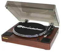 Roadstar Plattenspieler TT-260SPK Braun - Detailfarbe: Braun - Plattenspieler Antriebsart: Riemenantrieb - Platte Geschwindigkeit: 45 U/min - 33? U/min - 78 U/min - Tonabnehmer: Dabei - Tonarm: Gerade - Anwender: HiFi