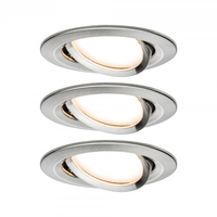Paulmann Einbauspot Nova Coin Set, 3 x 6 W, 2700 K, Eisen - Leuchten Kategorie: Spot - Betriebsart: Netzbetrieb - Lampensockel: LED fest verbaut - Farbtemperatur Kelvin: 2700 K - Gesamtleistung: 18 W - Farbwiedergabeindex CRI: 80