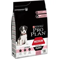Purina Pro Plan Trockenfutter M Puppy Sensitive Skin Lachs, 3 kg - Tierbedürfnis: Haut & Fell - Geschmacksrichtung: Fisch - Zertifikate: Keine Zertifizierung - Fleischsorte: Lachs - Futtereigenschaft: Keine besondere Futtereigenschaft - Produkttyp: Allein