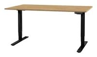 Contini Stehtisch 1.8 x 0.8 m, Eiche / Schwarz - Tiefe: 80 cm - Breite: 180 cm - Material: Metall - Spanplatte - Höhe: 64.5 cm - 130 cm - Gewicht: 90 kg - Belastbarkeit: 100 kg