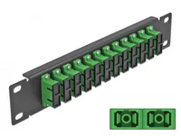 DELOCK 10"" LWL Patchpanel 12 Port SC Duplex grün 1HE schw.