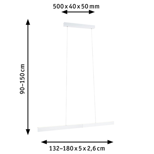 Paulmann Aptare suspension lighting Flexible mount LED 45 W