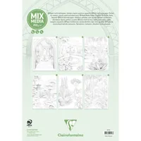 Clairefontaine Malblock Gärten A4, 20 Blatt, 6 Motive - Papierformat: A4 - Produkttyp: Malblock - Anwender: Schüler - Künstler - Studenten - Fortgeschrittene - Hobbyanwender - Anfänger