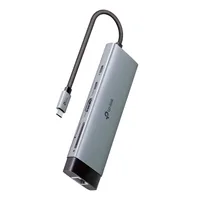 TP-Link Dockingstation UH9120C - Ladefunktion: Ja - Dockinganschluss: USB-C - Kompatible Hersteller: Universal - Vesa-Bohrung vorhanden: Nein
