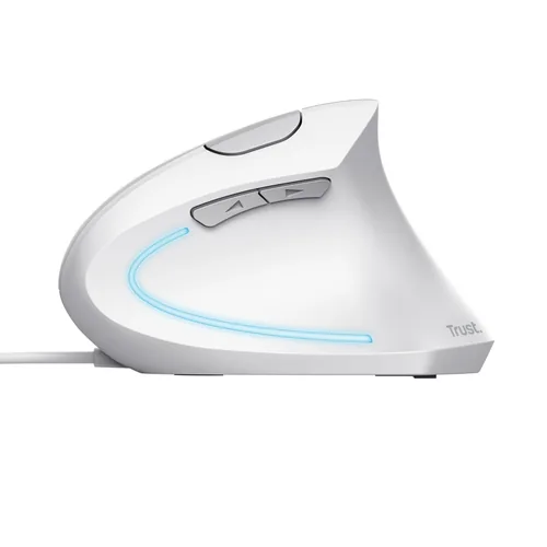 Trust Verto Vertikale ergonomische Maus, Kabelgebunden - Weiß