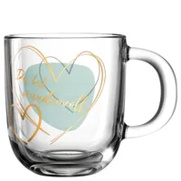 Leonardo Kaffeetasse Emozione – Du bist 400 ml, 1 Stück - Material: Kalk-Natron-Glas - Tassen Typ: Kaffeetasse - Ausstattung: Henkel - Detailfarbe: Transparent - Verpackungseinheit: 1 Stück - Volumen: 400 ml
