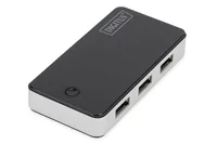 DIGITUS USB-Hub 4-Port 3.0->4xA3.0 m.Netzteil schwarz